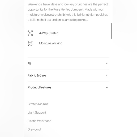 Vuori Pose Henley Black Rib Knit Jumpsuit Sz. XS VW4066 - Picture 13 of 13